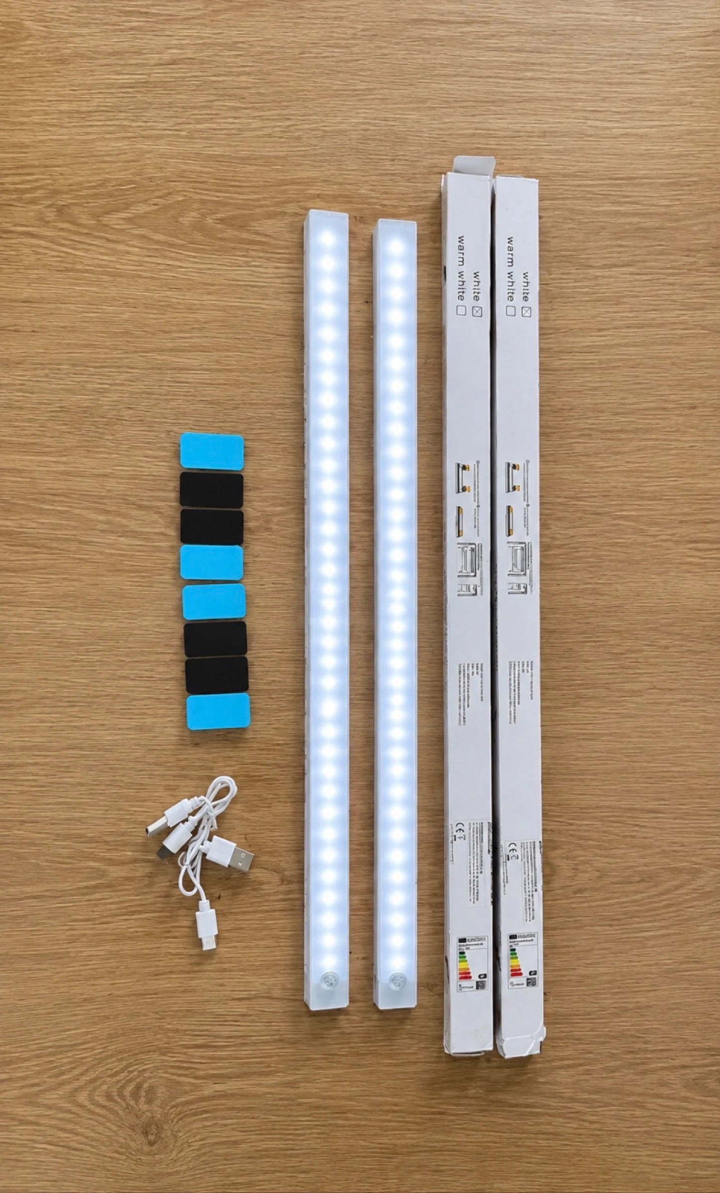Pack 2 Barres LED 50cm avec Capteur de Mouvement Lumières d'Armoire Rechargeable USB – photo 2